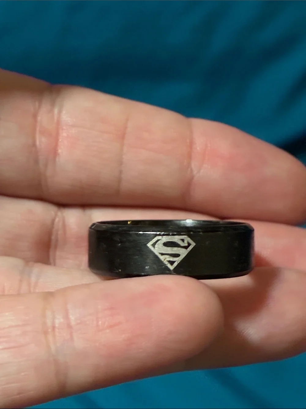 Men’s Ring Superman Shield Steel